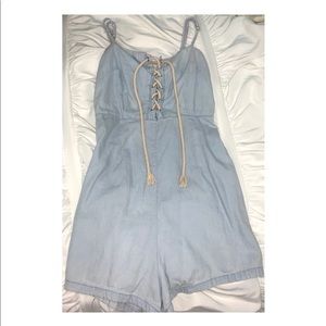 Women’s Light Blue Denim Romper